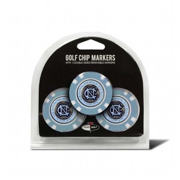 Team Golf TEAM GOLF 22588 University of North Carolina Golf Chip - Pack of 3 22588